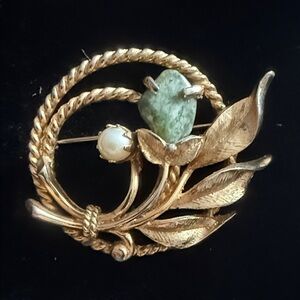 vintage 1966 "Jade Garden" brooch by Sarah Coventry